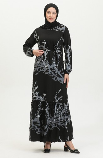 Robe Hijab Noir 4599B-01