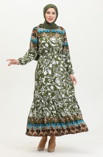 Khaki Hijab Dress 4599E-01