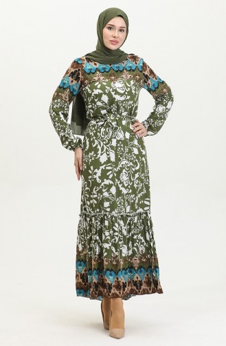 Khaki Hijab Dress 4599E-01