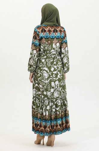 Khaki Hijab Dress 4599E-01