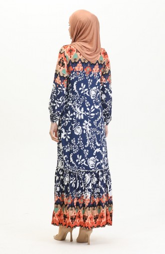 Indigo Hijab Dress 4599E-02