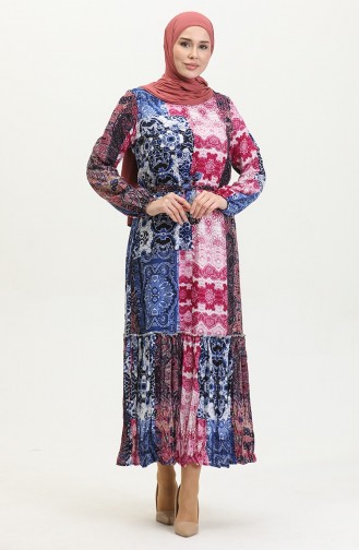 Saxe Hijab Dress 4599G-01