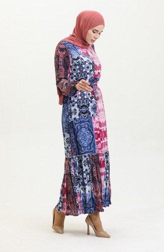 Saxe Hijab Dress 4599G-01