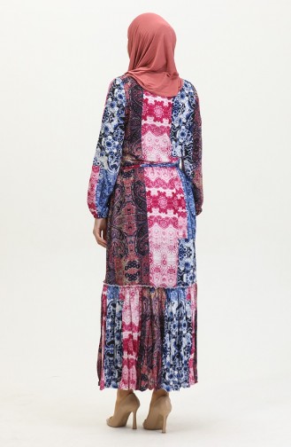 Saxe Hijab Dress 4599G-01