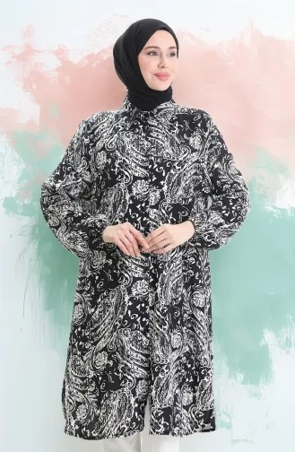 Viscose Buttoned Tunic 992032A-01 Black 992032A-01