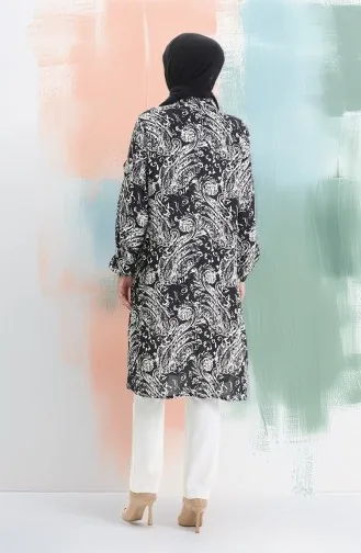 Viscose Buttoned Tunic 992032A-01 Black 992032A-01