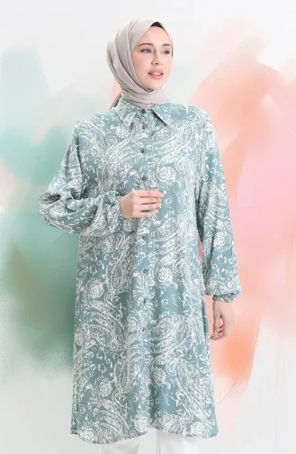 Viscose Tuniek Met Knoopjes 992032A-03 Mintgroen 992032A-03