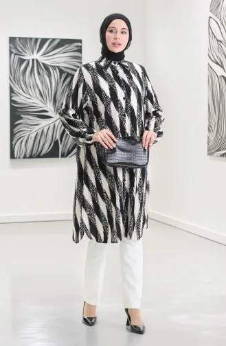 Viscose Buttoned Tunic 992032B-01 Black 992032B-01