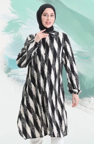 Viscose Buttoned Tunic 992032B-01 Black 992032B-01