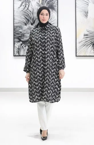 تونيك فيسكوز بأزرار 992032C-01 أسود 992032C-01