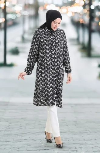 تونيك فيسكوز بأزرار 992032C-01 أسود 992032C-01