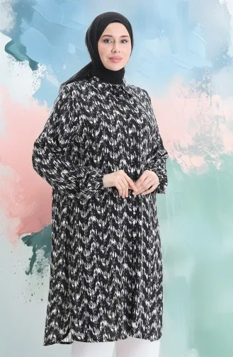 تونيك فيسكوز بأزرار 992032C-01 أسود 992032C-01