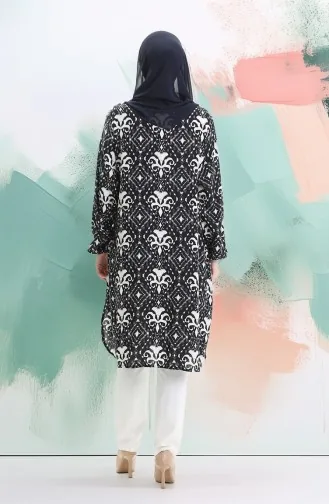 Viscose Tuniek Met Knoopjes 992032D-01 Zwart 992032D-01