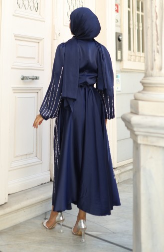 Habillé Hijab Bleu Marine 5802-02
