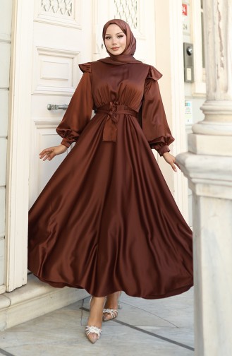 Habillé Hijab Tabac 5805-02