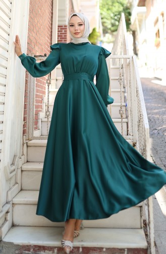 Habillé Hijab Vert emeraude 5805-05