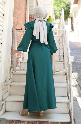 Habillé Hijab Vert emeraude 5805-05