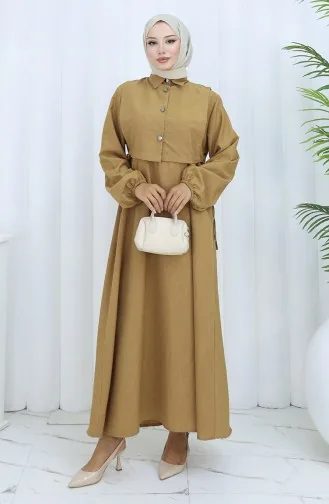 Linnen Vestjurk Tweedelig Pak 2141-01 Melkkoffie 2141-01