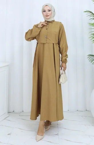 Linnen Vestjurk Tweedelig Pak 2141-01 Melkkoffie 2141-01