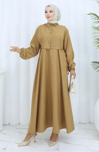 Linnen Vestjurk Tweedelig Pak 2141-01 Melkkoffie 2141-01