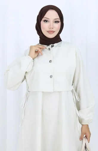 فستان كتان من قطعتين، بدلة 2141-04 بيج 2141-04