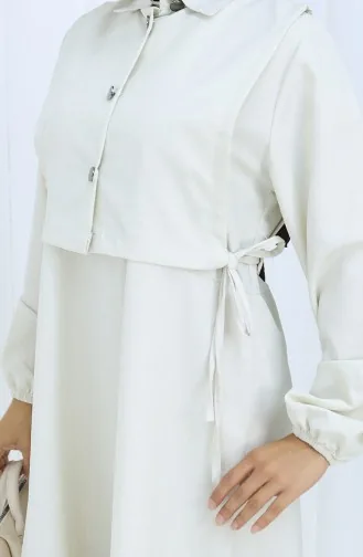 فستان كتان من قطعتين، بدلة 2141-04 بيج 2141-04