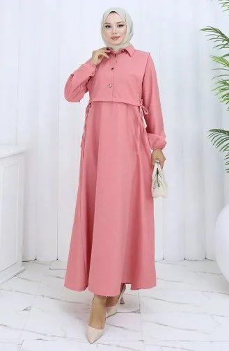 Linnen Vestjurk Tweedelig Pak 2141-08 Dusty Rose 2141-08