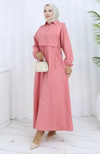 Linnen Vestjurk Tweedelig Pak 2141-08 Dusty Rose 2141-08