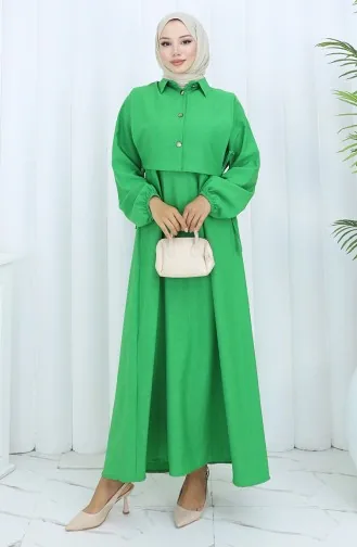 Linnen Vestjurk Tweedelig Pak 2141-09 Smaragdgroen 2141-09