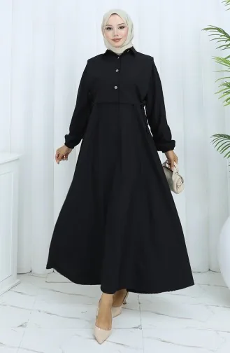 Linnen Vestjurk Tweedelig Pak 2141-10 Zwart 2141-10