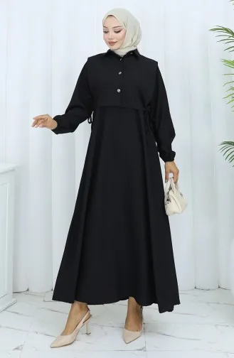 Linnen Vestjurk Tweedelig Pak 2141-10 Zwart 2141-10