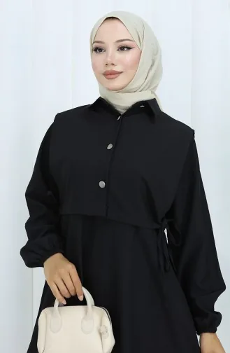 Linnen Vestjurk Tweedelig Pak 2141-10 Zwart 2141-10