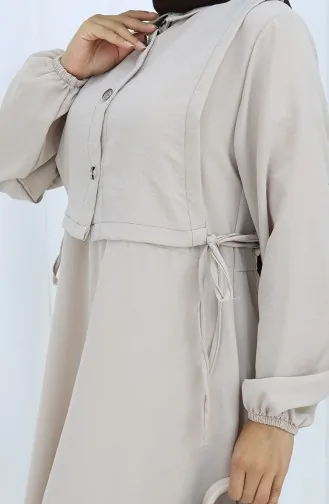 Aerobin Kumaş Yelek Elbise İkili Takım 2142-03 Taş