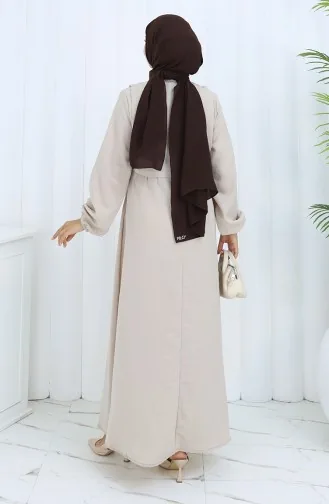 Aerobin Kumaş Yelek Elbise İkili Takım 2142-03 Taş