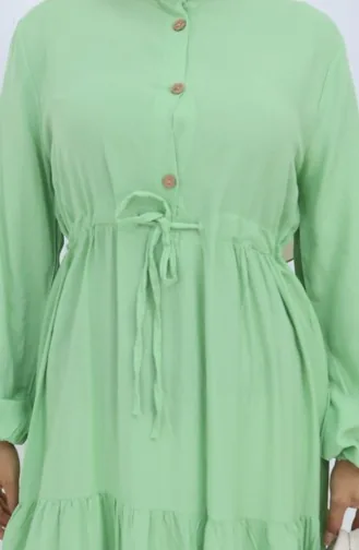 Viscose Stof Halfgeknoopte Jurk 0085-11 Watergroen 0085-11
