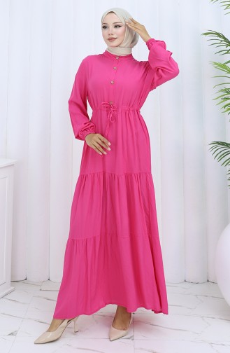Fuchsia Hijab Dress 0085-15