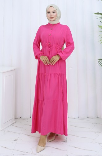 Fuchsia Hijab Dress 0085-15