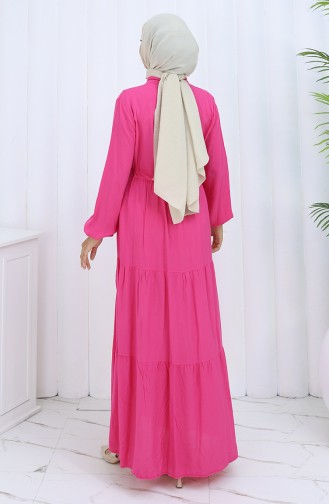 Fuchsia Hijab Dress 0085-15