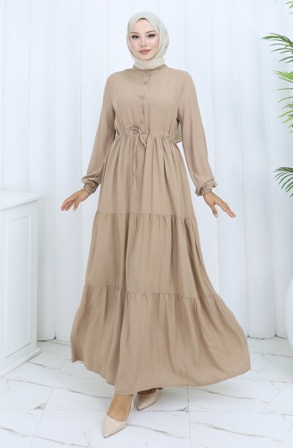 Light Mink Hijab Dress 0085-17