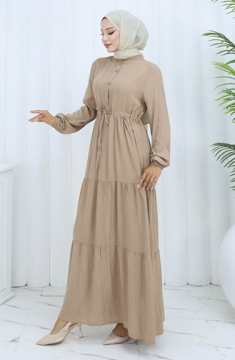 Light Mink Hijab Dress 0085-17