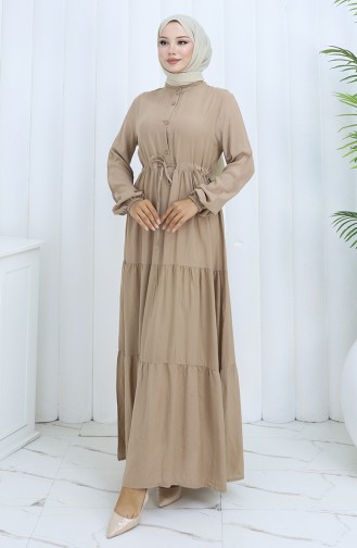 Light Mink Hijab Dress 0085-17