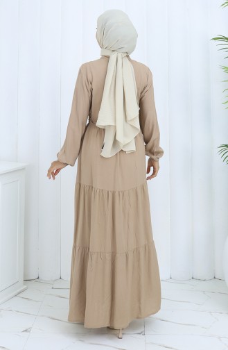 Light Mink Hijab Dress 0085-17
