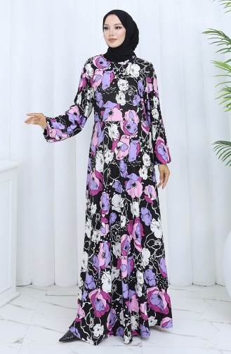 Black Hijab Dress 2135B-01