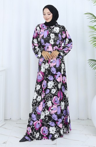 Black Hijab Dress 2135B-01