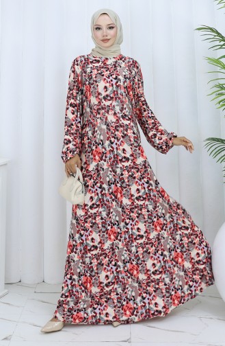 Robe Hijab Rose Pâle 2135C-02