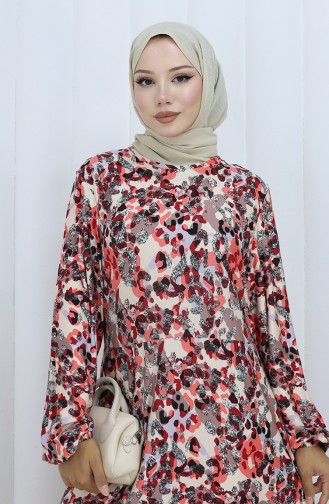 Robe Hijab Rose Pâle 2135C-02