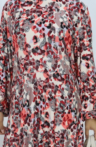 Robe Hijab Rose Pâle 2135C-02