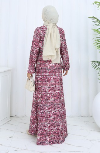 Beige-Rose Hijab Kleider 2135D-02