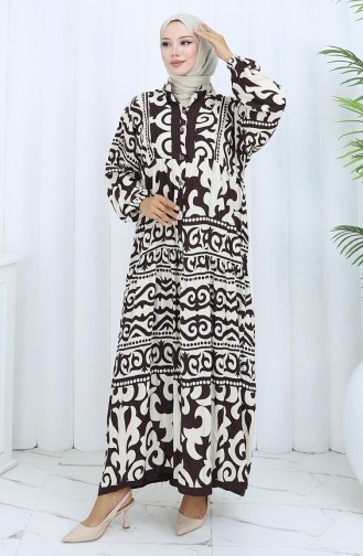 Robe Hijab Couleur Brun 2137-01