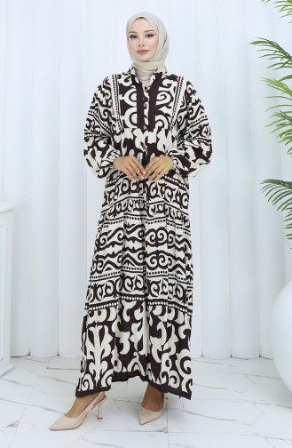 Robe Hijab Couleur Brun 2137-01